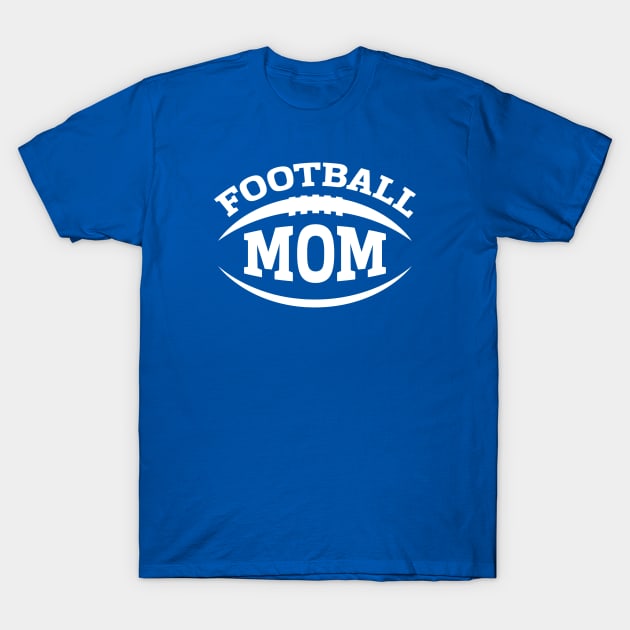 Football Mom (White) T-Shirt by TeeSwagUniverse